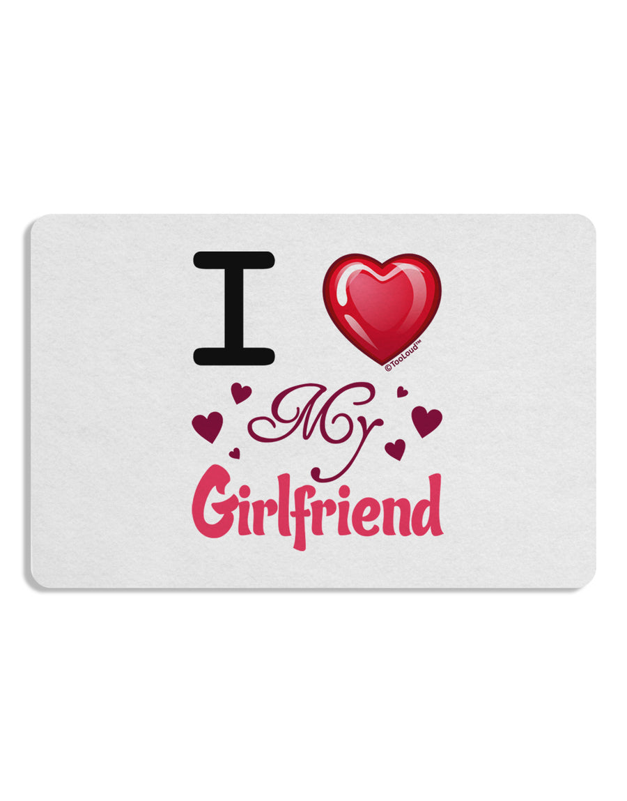 I Love Heart My Girlfriend Placemat Set of 4 Placemats-Placemat-TooLoud-White-Davson Sales