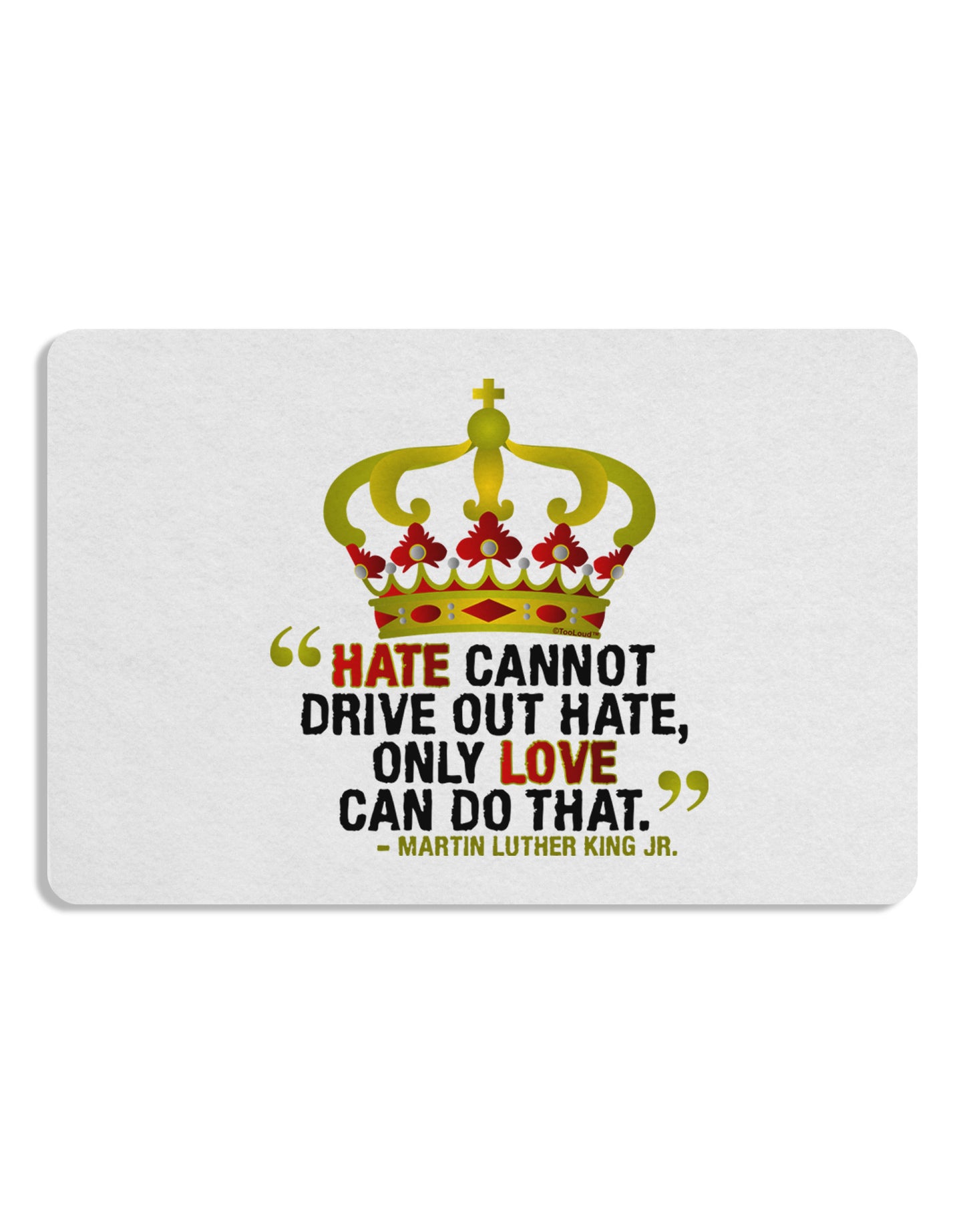 MLK - Only Love Quote Placemat Set of 4 Placemats-Placemat-TooLoud-White-Davson Sales