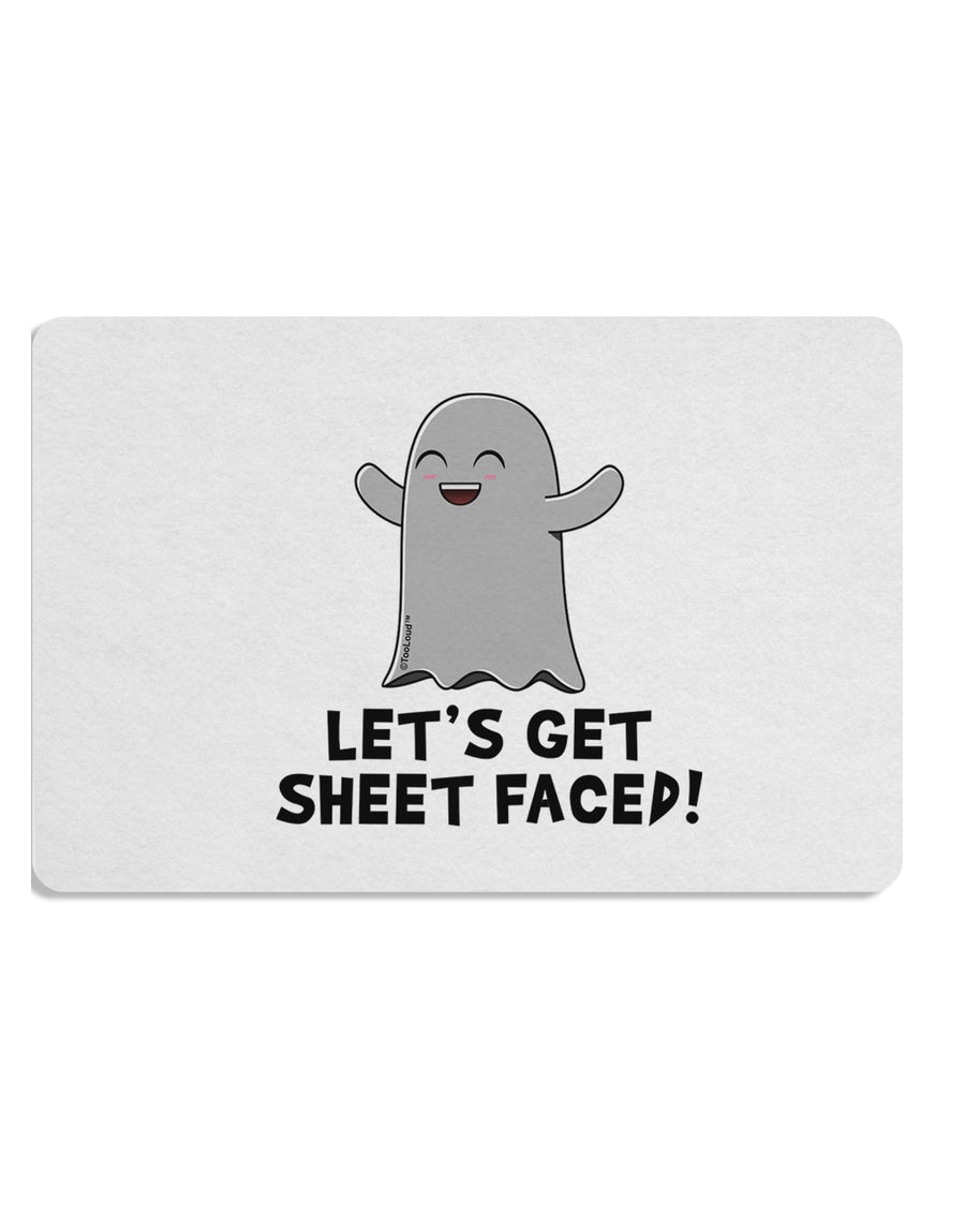 Let's Get Sheet Faced Placemat by TooLoud Set of 4 Placemats-Placemat-TooLoud-White-Davson Sales