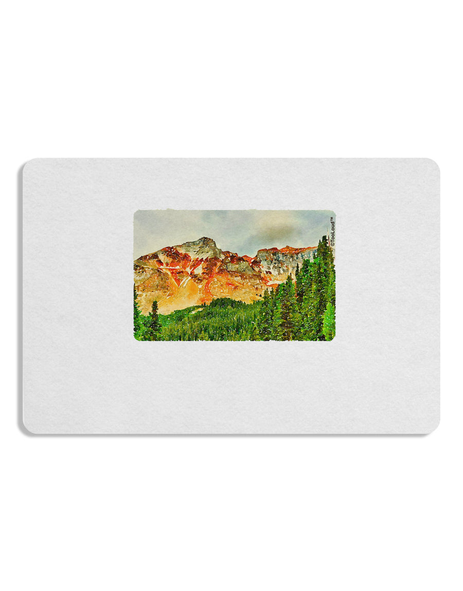 Colorado Forrest Watercolor Placemat Set of 4 Placemats-Placemat-TooLoud-White-Davson Sales