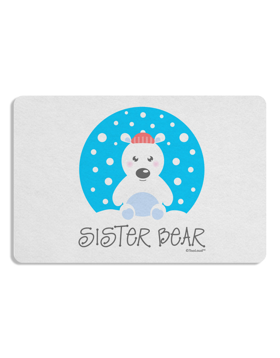 Matching Polar Bear Family - Sister Bear 12 x 18 Placemat by TooLoud Set of 4 Placemats-Placemat-TooLoud-White-Davson Sales