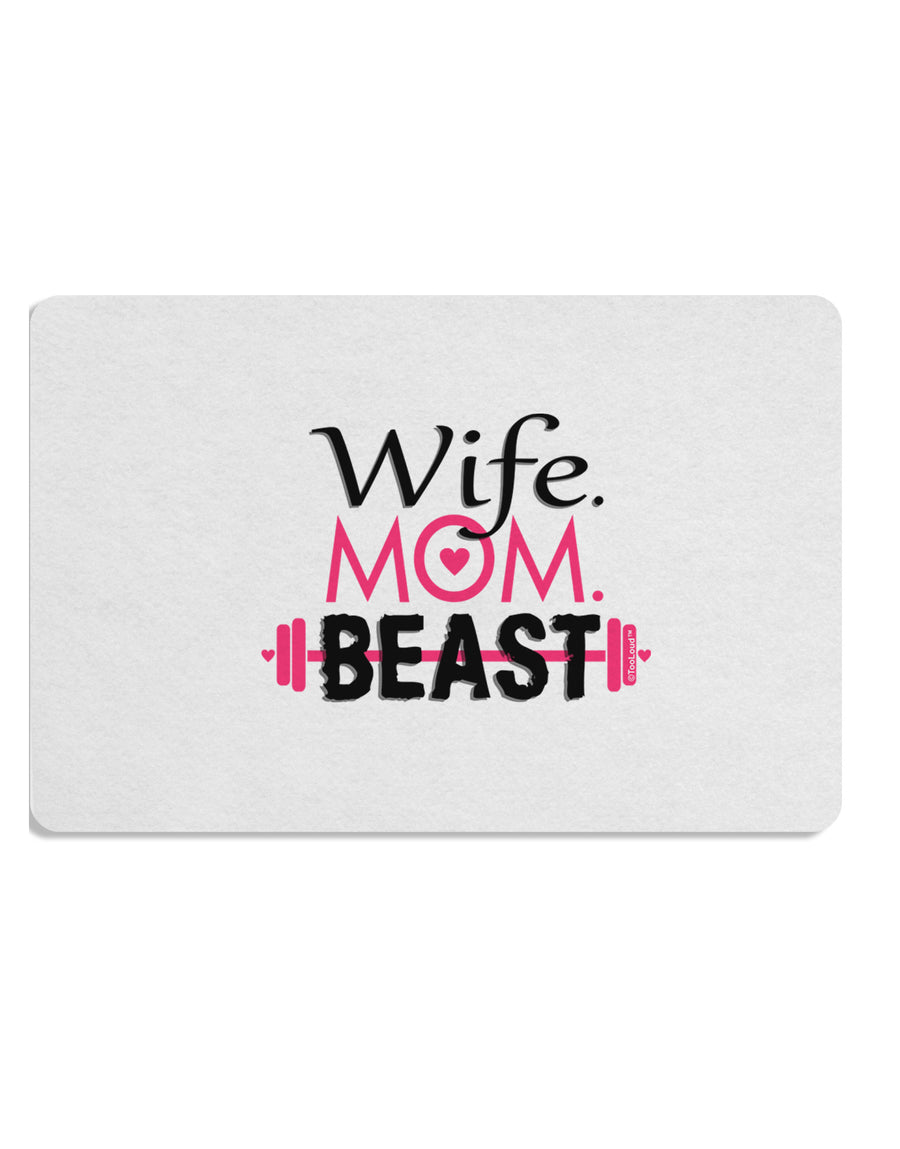 TooLoud Wife Mom Beast Placemat Set of 4 Placemats-Placemat-TooLoud-White-Davson Sales