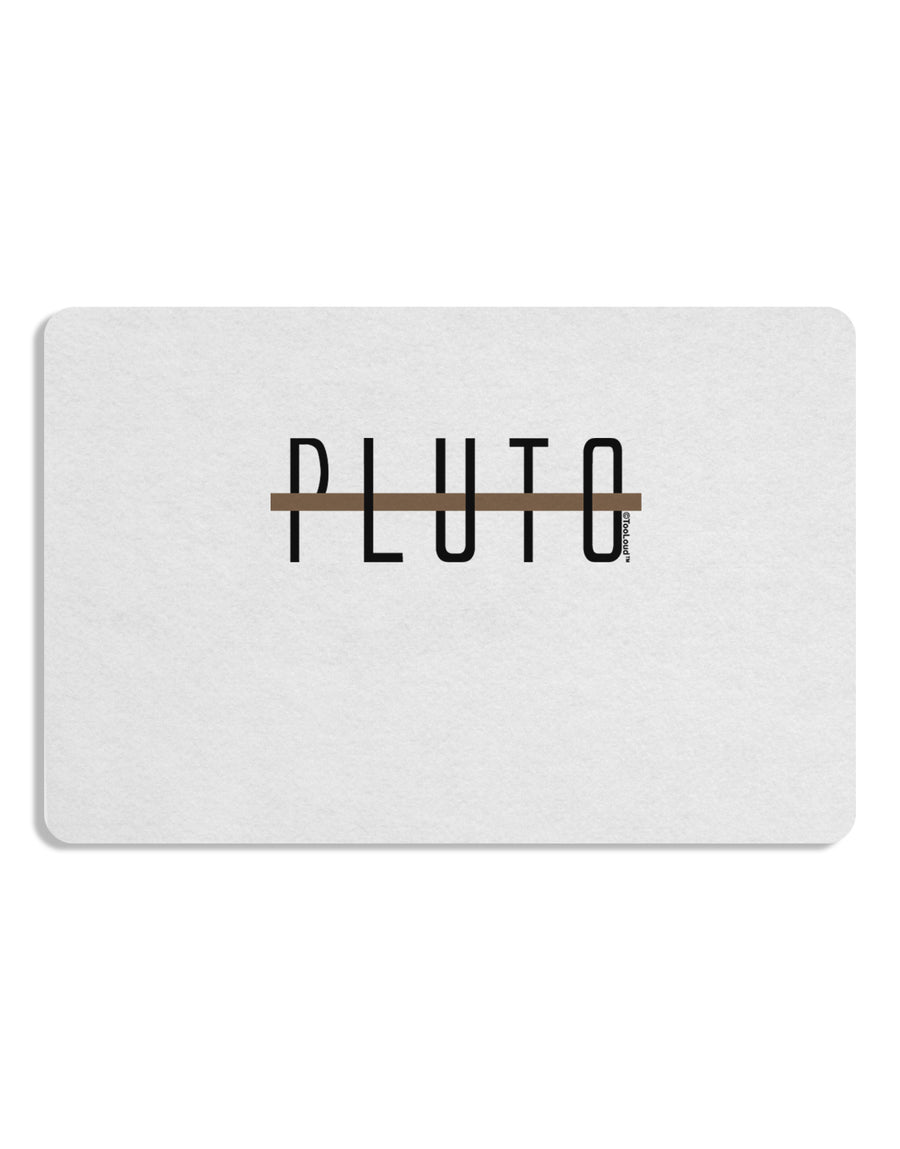 Planet Pluto Text Only Placemat by TooLoud Set of 4 Placemats-Placemat-TooLoud-White-Davson Sales