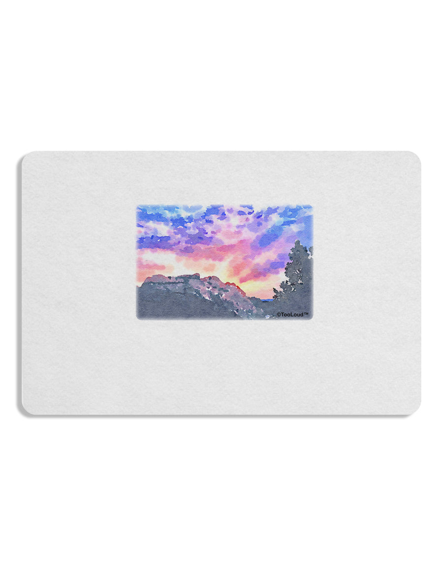 Colorado Rainbow Sunset Watercolor Placemat Set of 4 Placemats-Placemat-TooLoud-White-Davson Sales