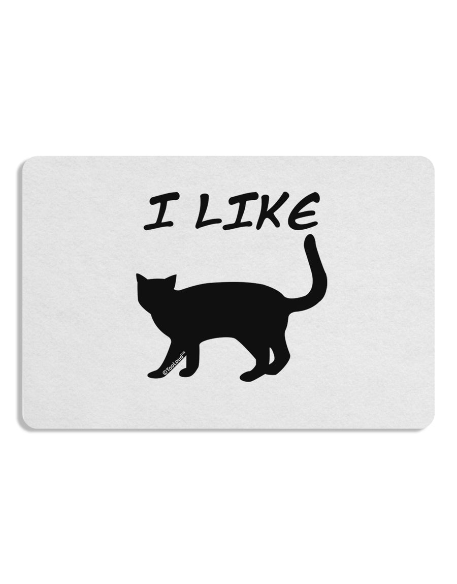 I Like Cat Silhouette Design Placemat by TooLoud Set of 4 Placemats-Placemat-TooLoud-White-Davson Sales