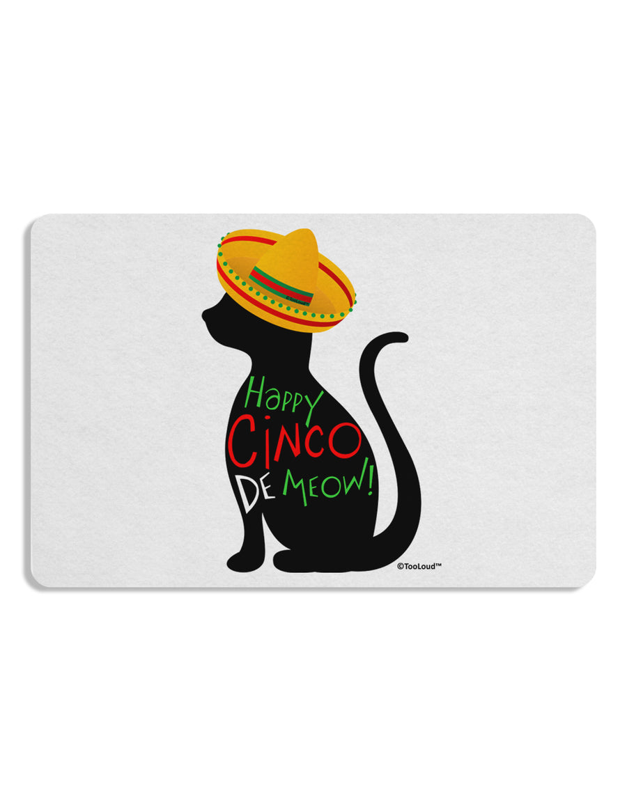 Happy Cinco de Meow - Cinco de Mayo Cat Placemat by TooLoud Set of 4 Placemats-Placemat-TooLoud-White-Davson Sales