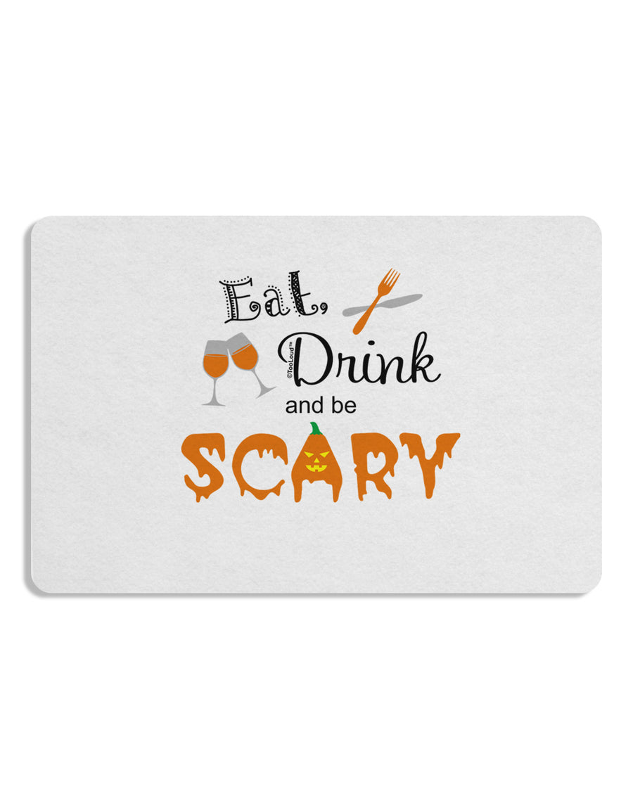 Eat Drink Scary Black Placemat Set of 4 Placemats-Placemat-TooLoud-White-Davson Sales