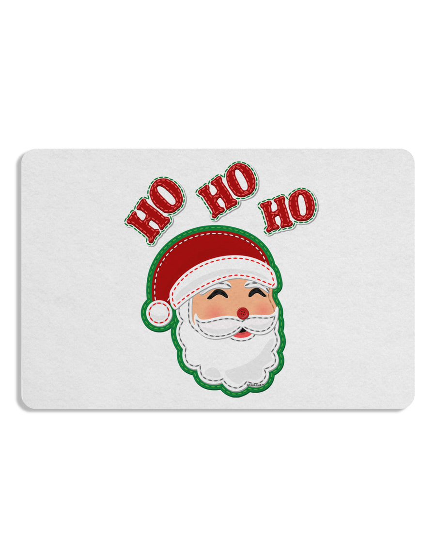 Ho Ho Ho Santa Claus Face Faux Applique 12 x 18 Placemat Set of 4 Placemats-Placemat-TooLoud-White-Davson Sales