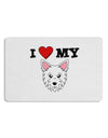 I Heart My - Cute Westie Dog Placemat by TooLoud Set of 4 Placemats-Placemat-TooLoud-White-Davson Sales