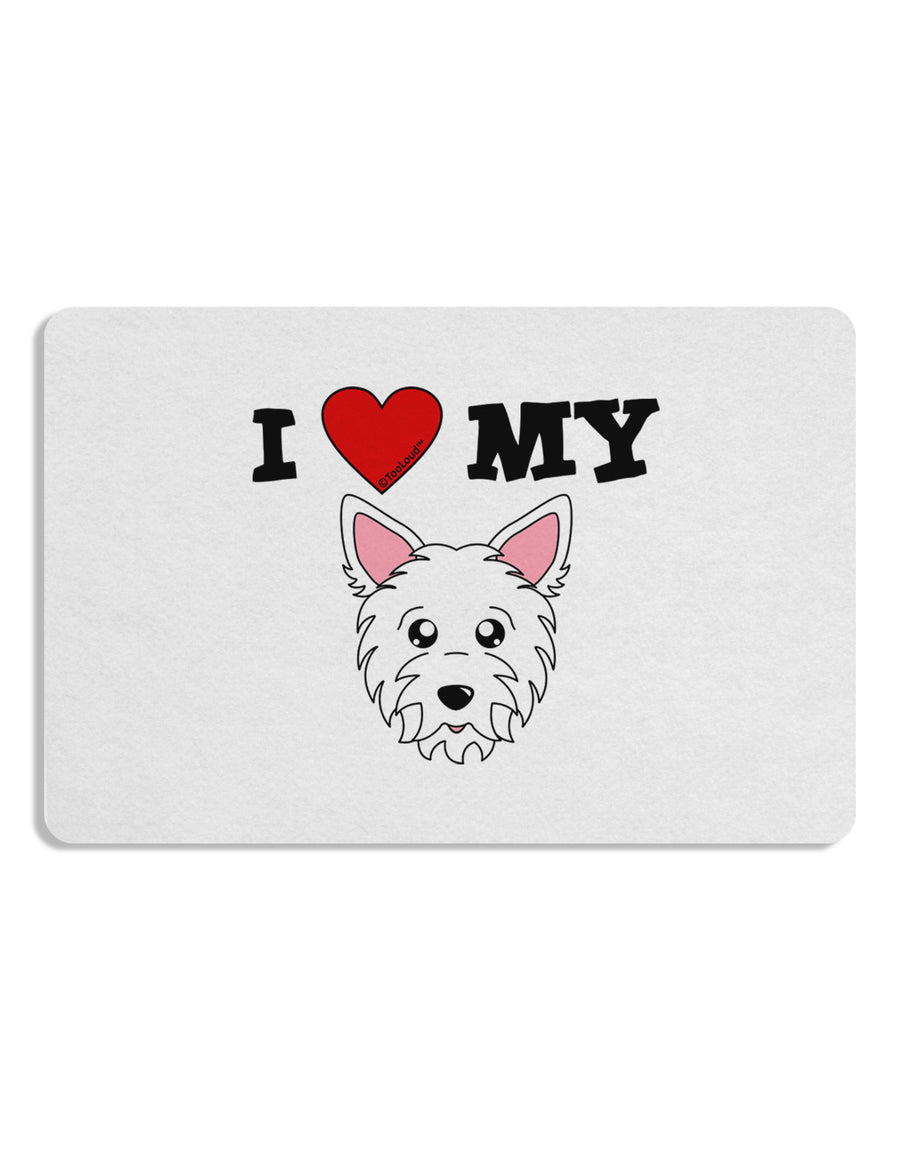 I Heart My - Cute Westie Dog Placemat by TooLoud Set of 4 Placemats-Placemat-TooLoud-White-Davson Sales