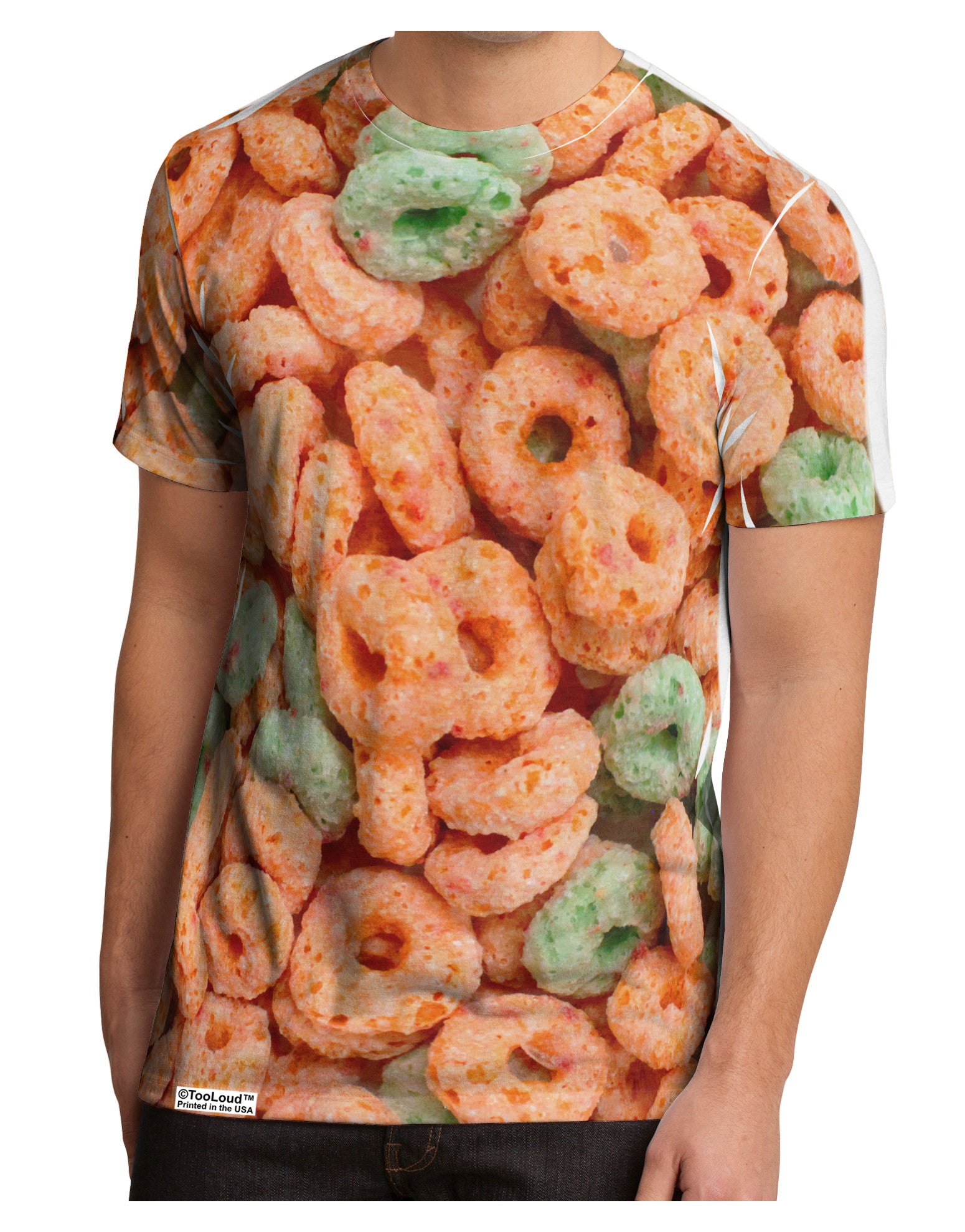Orange and Green Cereal All Over Men's Sub Tee Single Side All Over Print-TooLoud-White-Small-Davson Sales