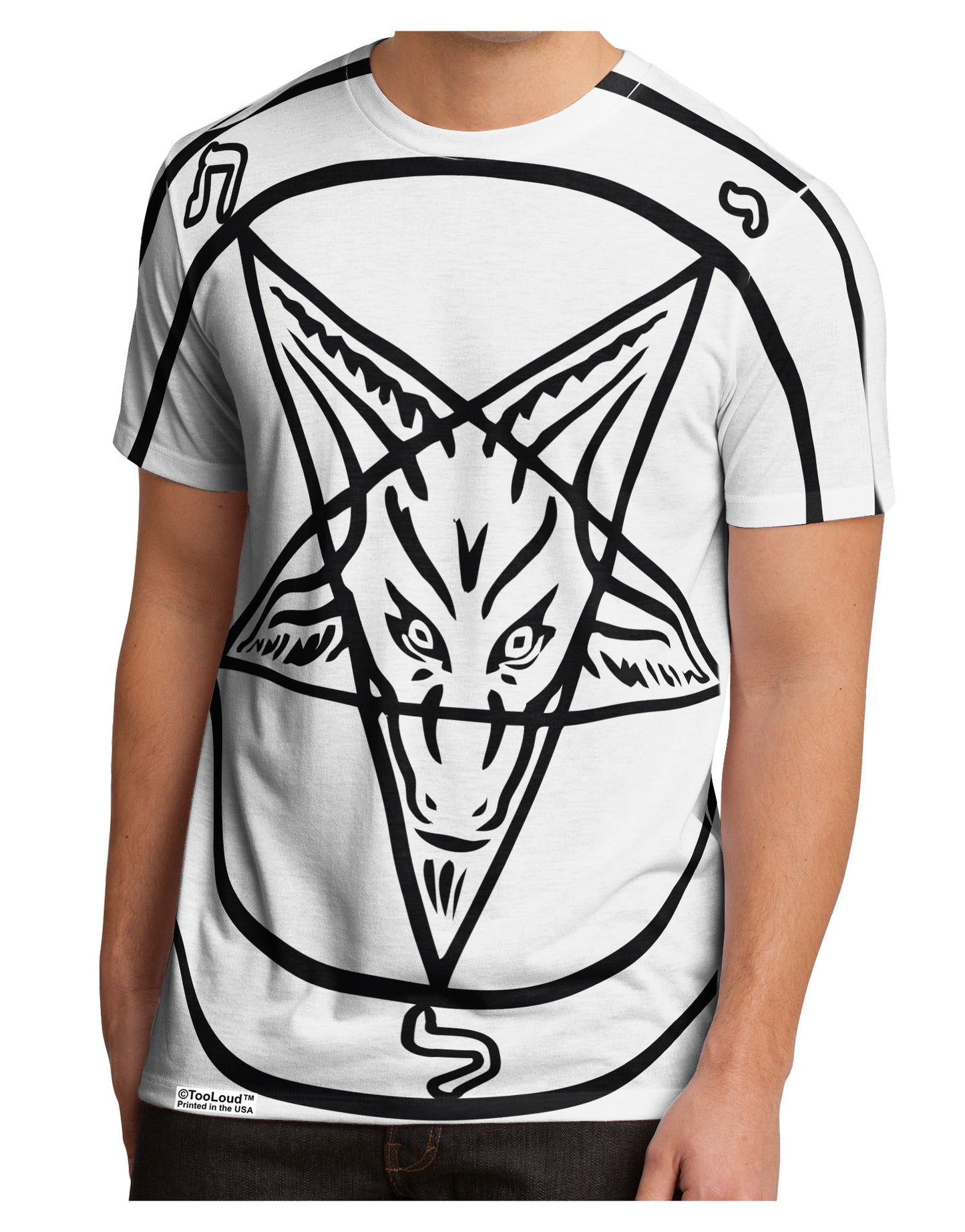 Official Sigil of Baphomet Men's Sub Tee Single Side All Over Print-TooLoud-White-Small-Davson Sales