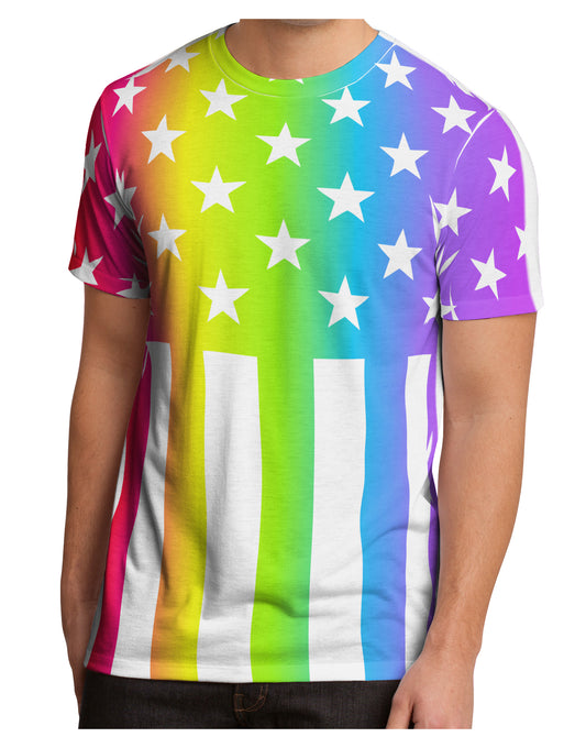 American Pride - Rainbow Stars and Stripes Men's Sub Tee Single Side All Over Print-TooLoud-White-Small-Davson Sales