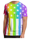 American Pride - Rainbow Stars and Stripes Men's Sub Tee Single Side All Over Print-TooLoud-White-Small-Davson Sales