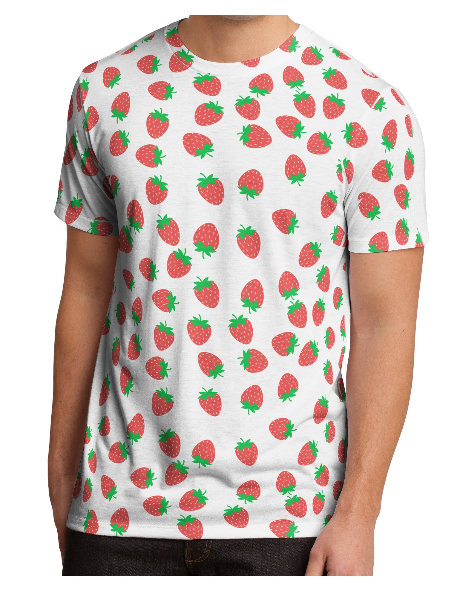 Strawberries Everywhere Men's Sub Tee Single Side by TooLoud-TooLoud-White-Small-Davson Sales