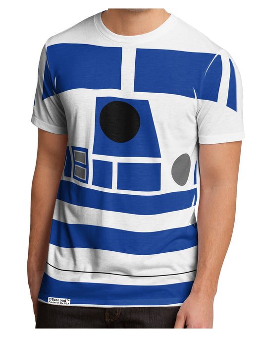 Blue and White Robot AOP Men's Sub Tee Single Side All Over Print-TooLoud-White-2XL-Davson Sales