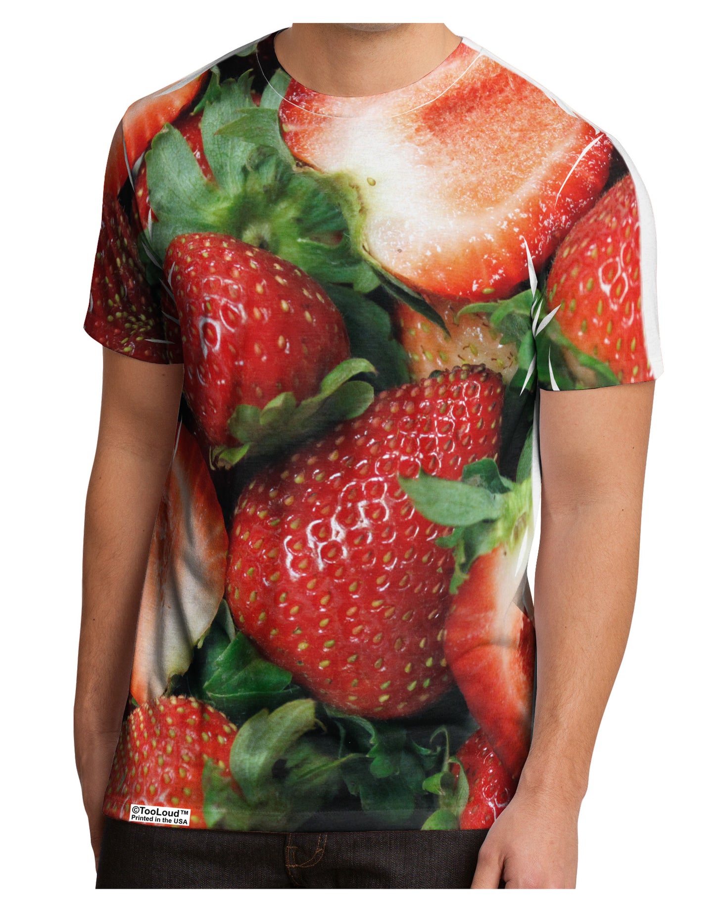 Strawberries All Over Men's Sub Tee Single Side All Over Print-TooLoud-White-Small-Davson Sales