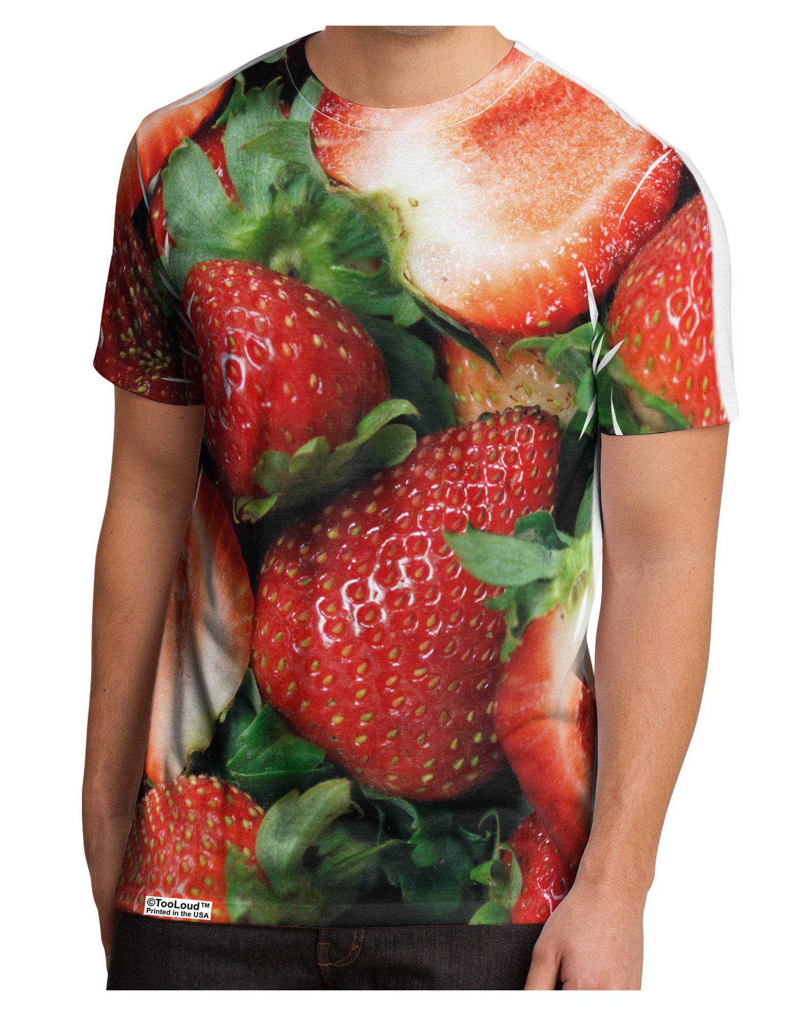 Strawberries All Over Men's Sub Tee Single Side All Over Print-TooLoud-White-Small-Davson Sales