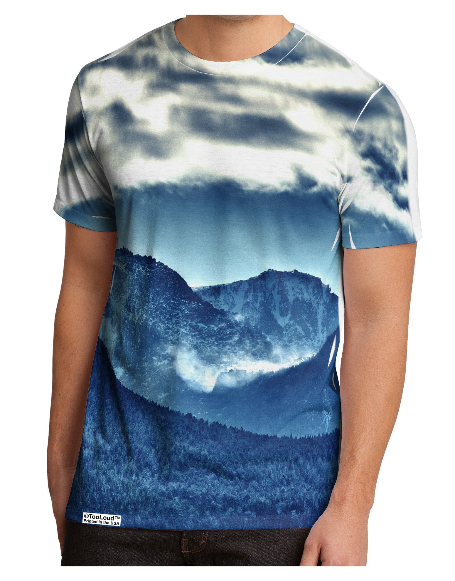 Mountain Landsscape All-Over Men's Sub Tee Single Side All Over Print-TooLoud-White-Small-Davson Sales