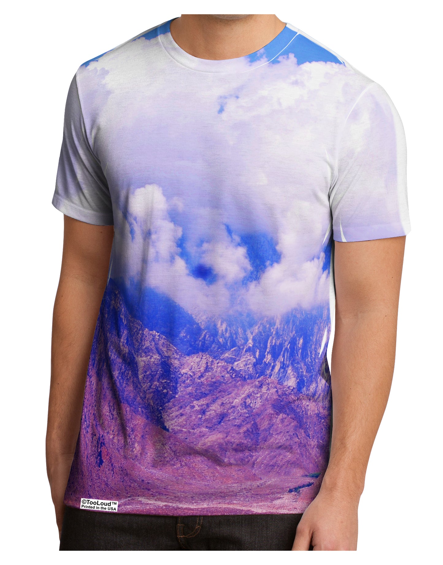 California Mountainscape Men's Sub Tee Single Side All Over Print-TooLoud-White-Small-Davson Sales