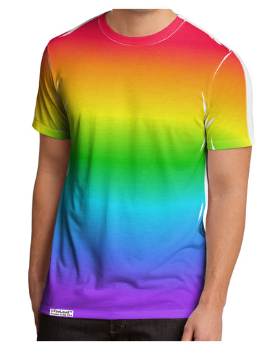 Horizontal Rainbow Gradient Men's Sub Tee Single Side All Over Print by-TooLoud-White-Small-Davson Sales