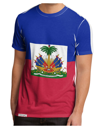 Haiti Flag AOP Men's Sub Tee Single Side All Over Print-TooLoud-White-Small-Davson Sales