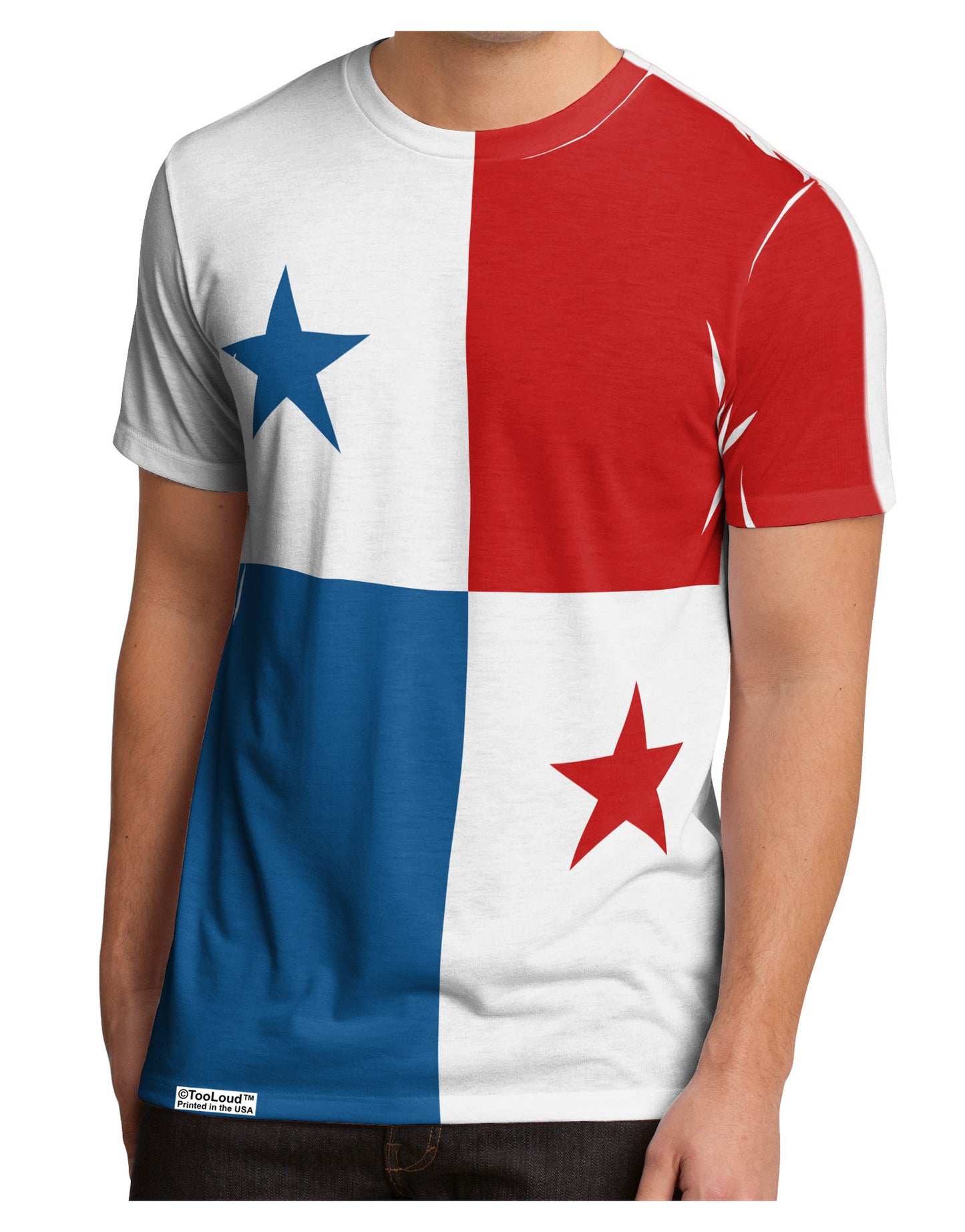 Panama Flag AOP Men's Sub Tee Single Side All Over Print-TooLoud-White-Small-Davson Sales