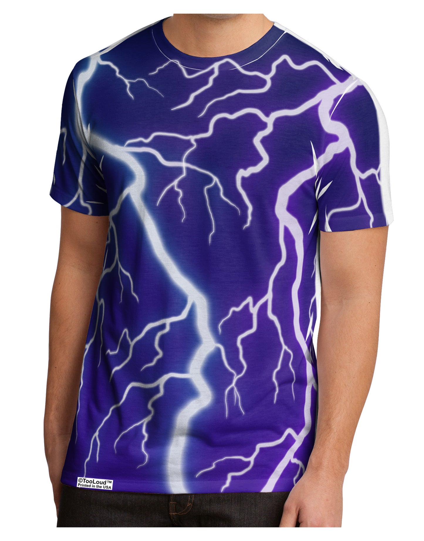 Lightning All Over Men's Sub Tee Single Side All Over Print-TooLoud-White-Small-Davson Sales