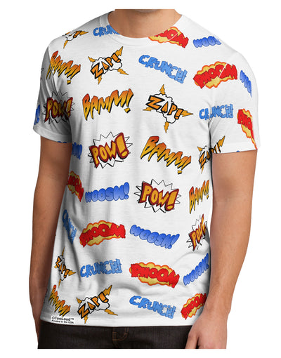 Onomatopoeia All Over Print Men's Sub Tee Single Side All Over Print-TooLoud-White-Small-Davson Sales
