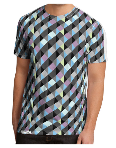 Plaid Pattern AOP Men's Sub Tee Single Side All Over Print-TooLoud-White-Small-Davson Sales