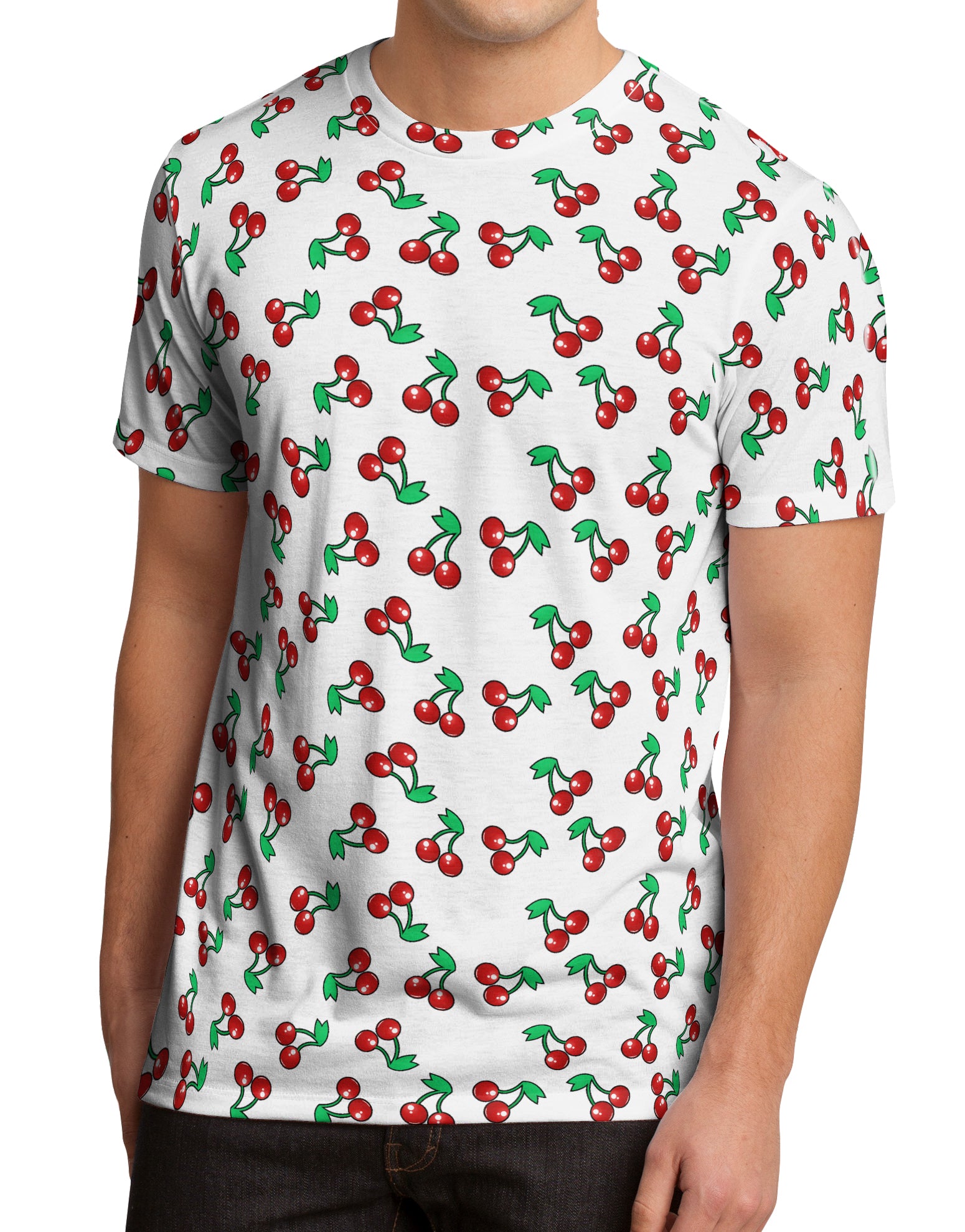 Cherries Everywhere Men's Sub Tee Dual Sided by TooLoud-TooLoud-White-Small-Davson Sales