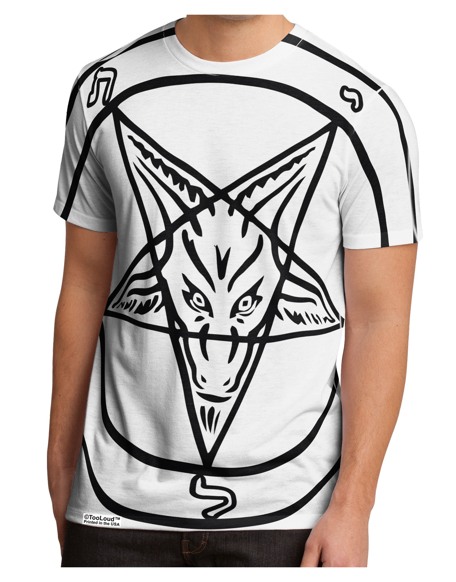 Official Sigil of Baphomet Men's Sub Tee Dual Sided All Over Print-TooLoud-White-Small-Davson Sales