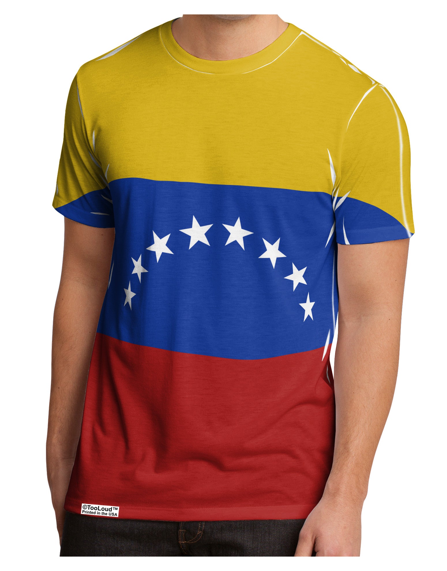 Venezuela Flag AOP Men's Sub Tee Dual Sided All Over Print-TooLoud-White-Small-Davson Sales