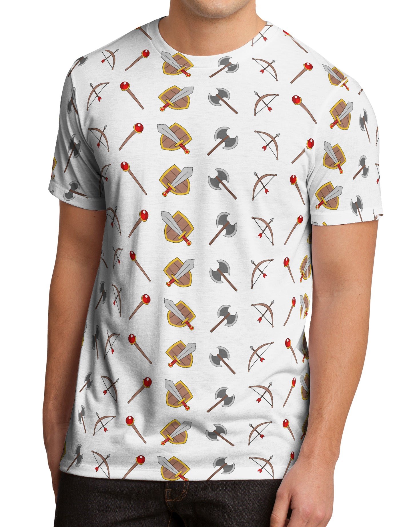 Fantasy Weapons Men's Sub Tee Dual Sided by TooLoud-TooLoud-White-Small-Davson Sales
