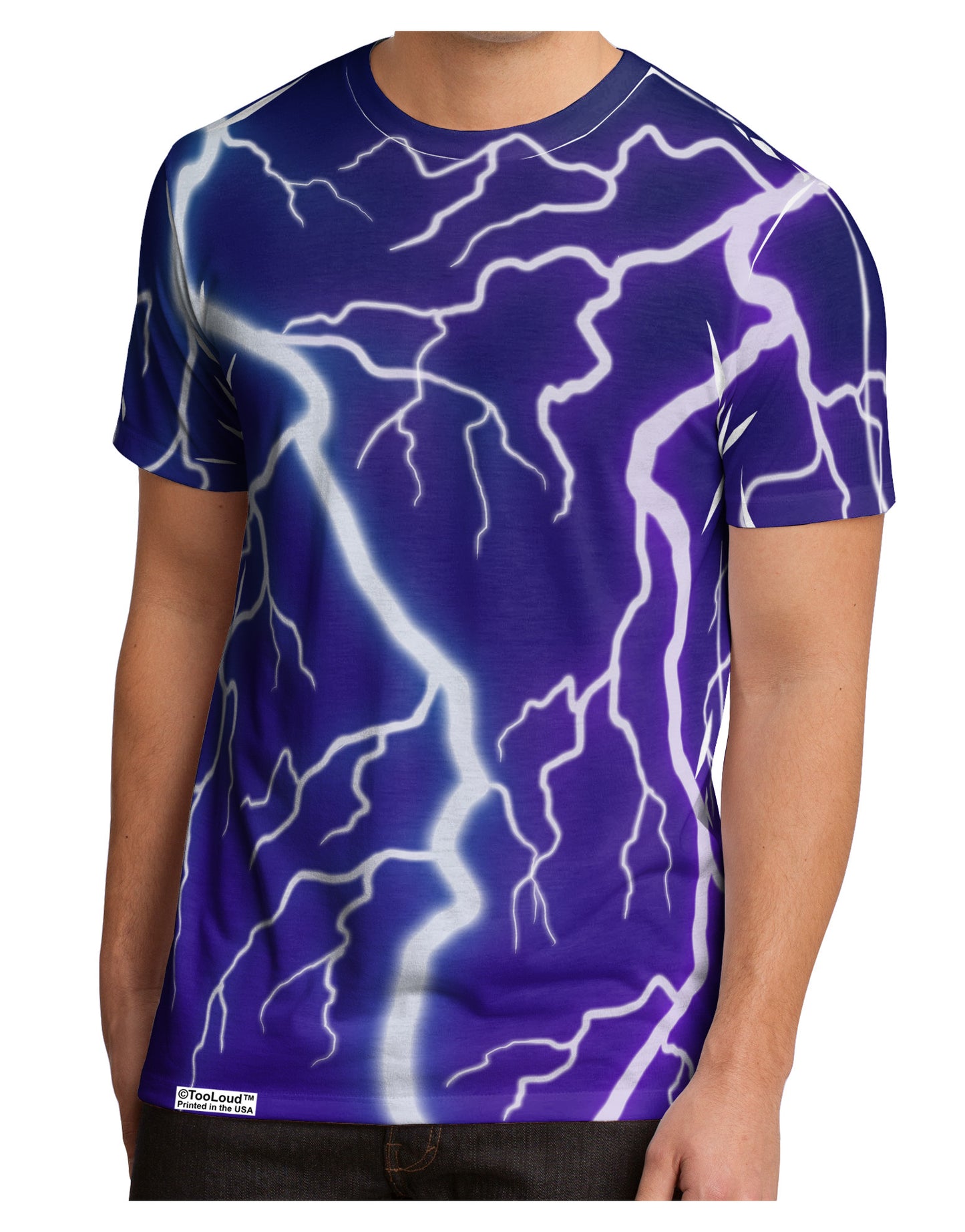 Lightning All Over Men's Sub Tee Dual Sided All Over Print-TooLoud-White-Small-Davson Sales