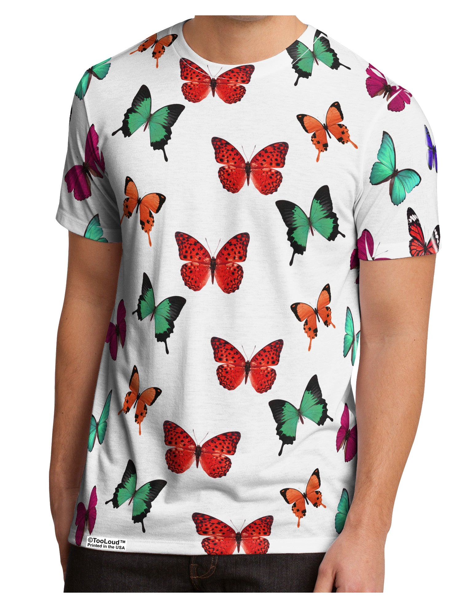 Pretty Butterflies AOP Men's Sub Tee Dual Sided All Over Print-TooLoud-White-Small-Davson Sales
