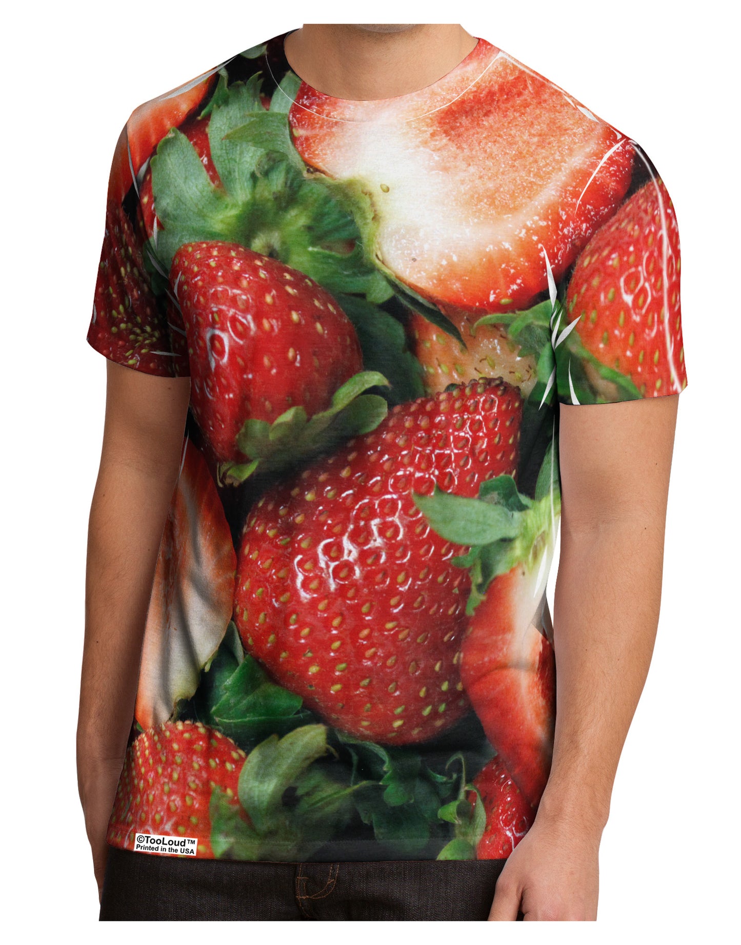 Strawberries All Over Men's Sub Tee Dual Sided All Over Print-TooLoud-White-Small-Davson Sales