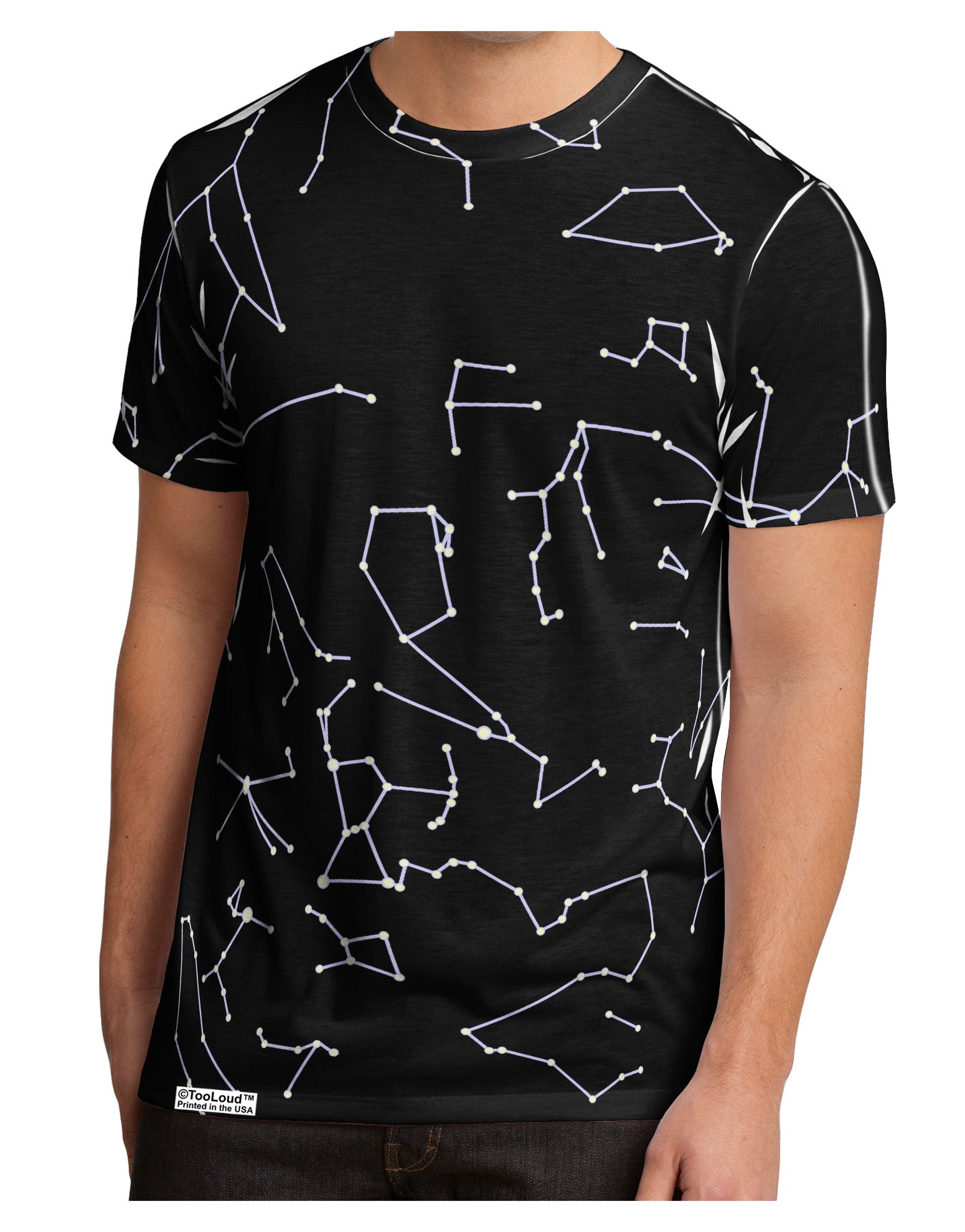 Constellations Black All Over Men's Sub Tee Dual Sided All Over Print-TooLoud-White-Small-Davson Sales