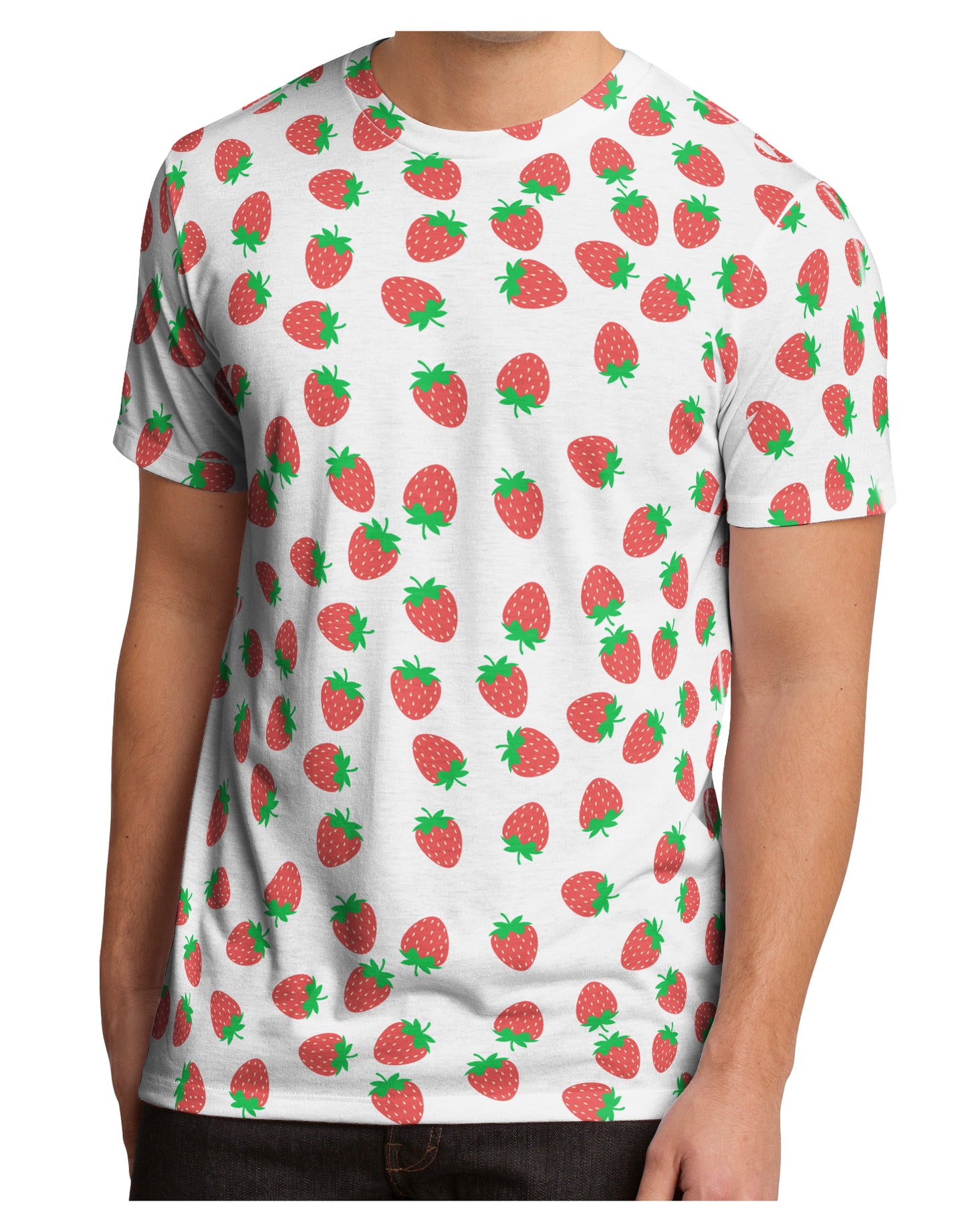 Strawberries Everywhere Men's Sub Tee Dual Sided by TooLoud-TooLoud-White-Small-Davson Sales