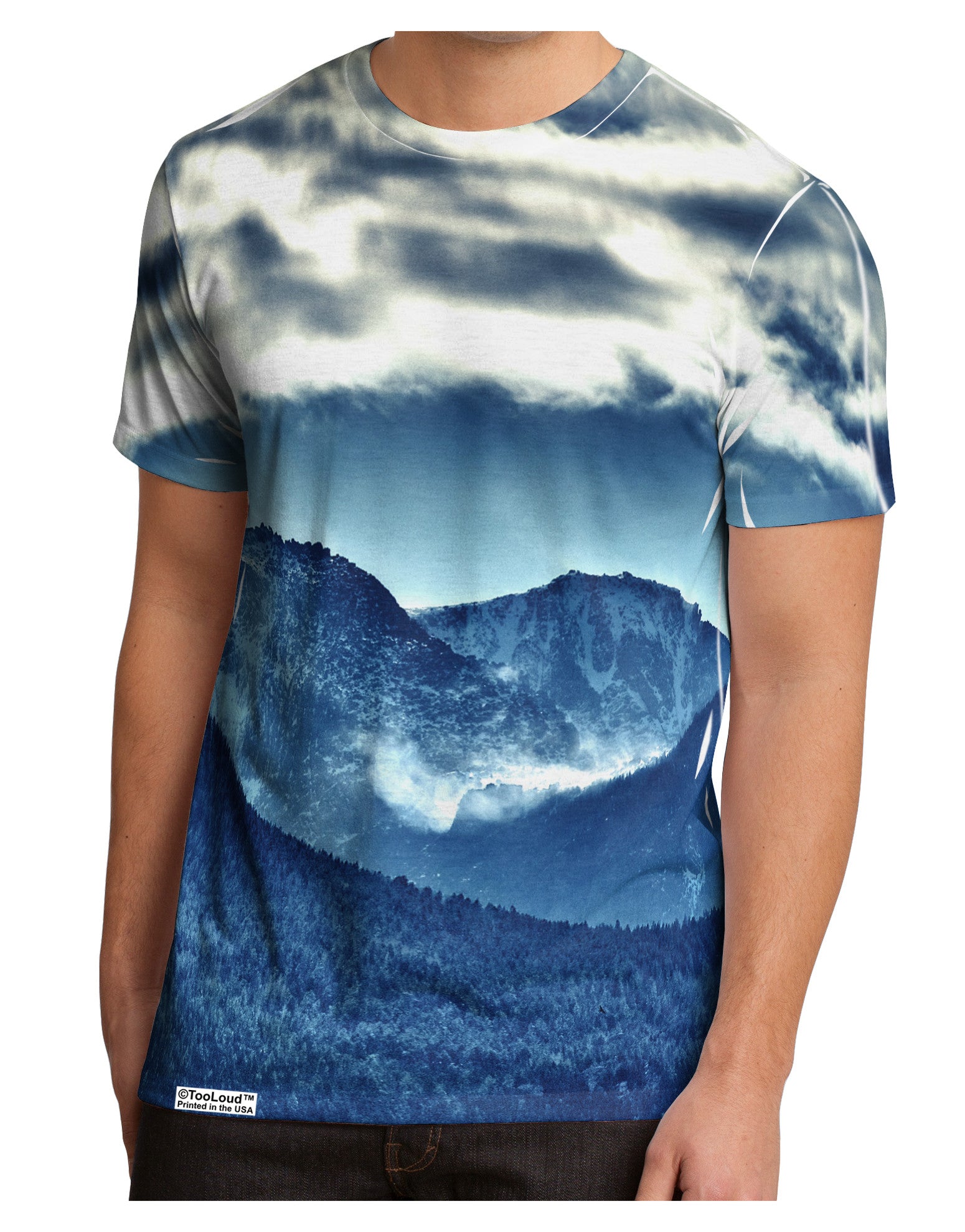 Mountain Landsscape All-Over Men's Sub Tee Dual Sided All Over Print-TooLoud-White-Small-Davson Sales