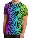 Rainbow Zebra Print Men's Sub Tee Dual Sided All Over Print-TooLoud-White-Small-Davson Sales