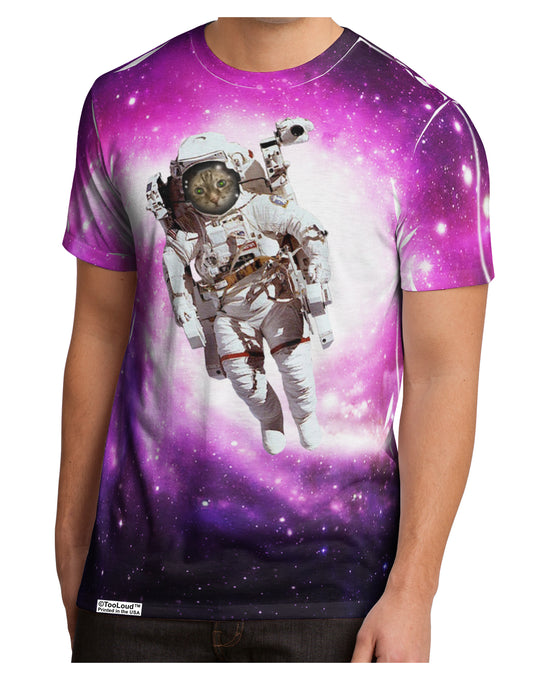 Astronaut Cat AOP Men's Sub Tee Dual Sided All Over Print-TooLoud-White-Small-Davson Sales