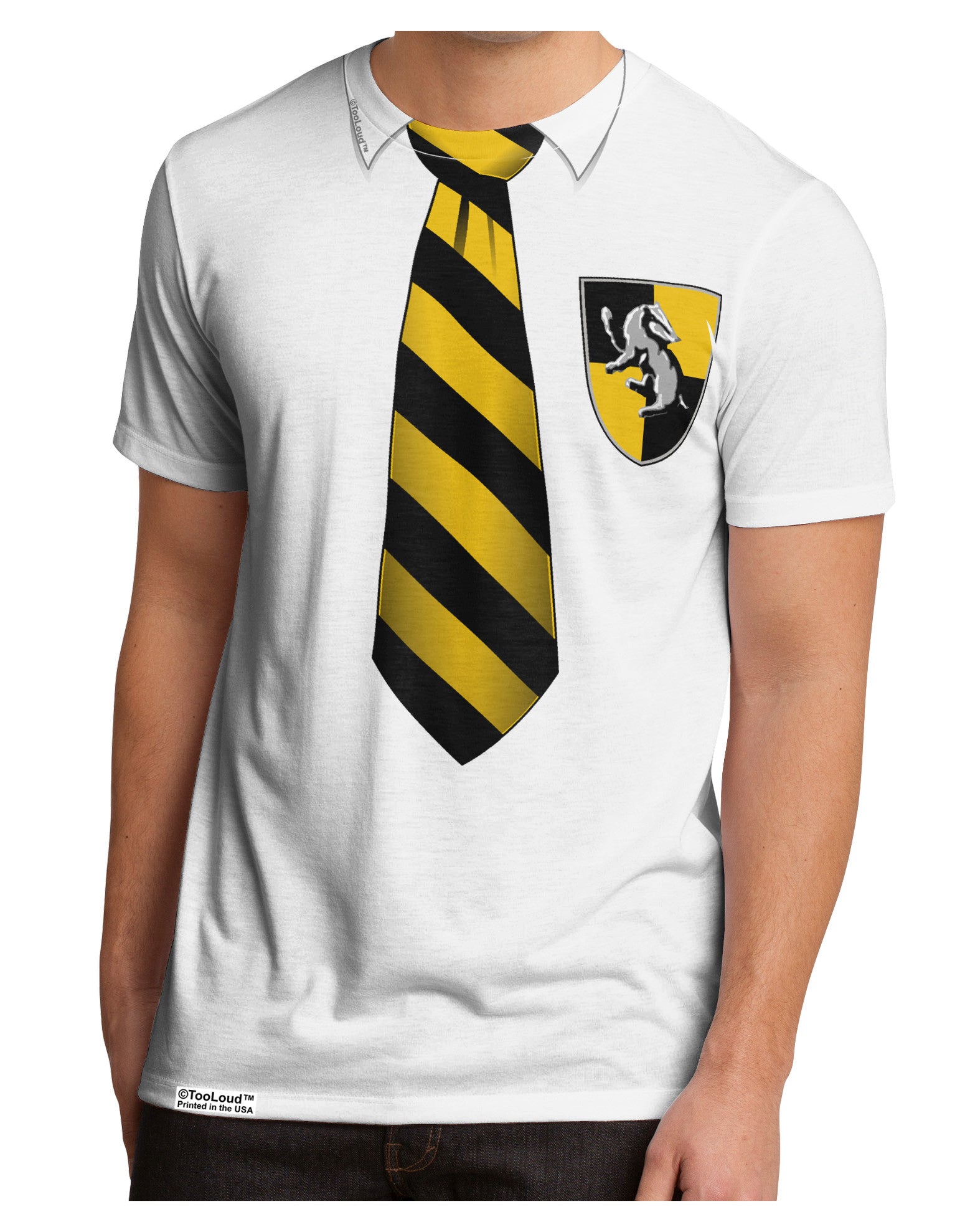 Wizard Uniform Yellow and Black AOP Men's Sub Tee Dual Sided All Over Print-TooLoud-White-Small-Davson Sales