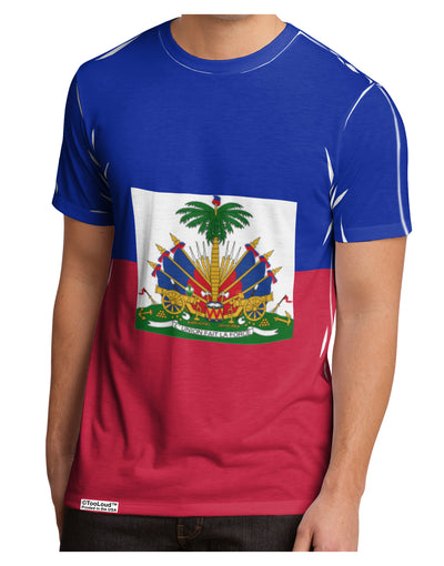 Haiti Flag AOP Men's Sub Tee Dual Sided All Over Print-TooLoud-White-Small-Davson Sales