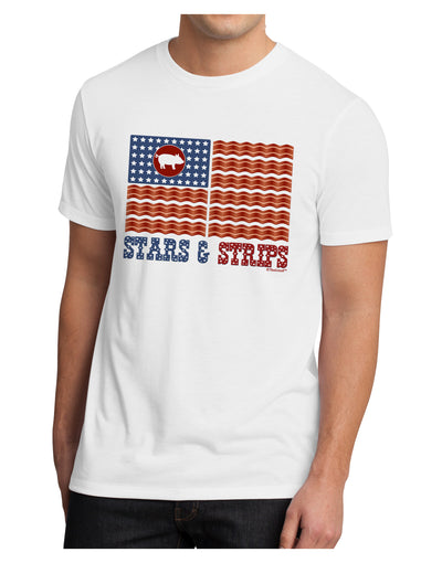 American Bacon Flag - Stars and Strips Men's Sublimate Tee-TooLoud-White-Small-Davson Sales