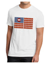 American Bacon Flag Men's Sublimate Tee-TooLoud-White-Small-Davson Sales