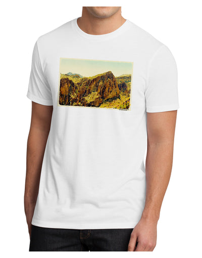 Arizona Mountains Watercolor Men's Sublimate Tee-TooLoud-White-Small-Davson Sales