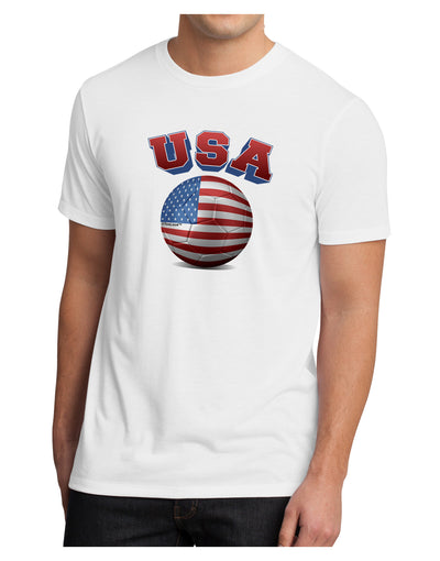 Soccer Ball Flag - USA Men's Sublimate Tee-TooLoud-White-Small-Davson Sales