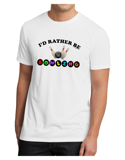 I'd Rather Be Bowling Men's Sublimate Tee-TooLoud-White-Small-Davson Sales