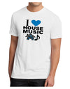 I Love House Blue Men's Sublimate Tee-TooLoud-White-Small-Davson Sales